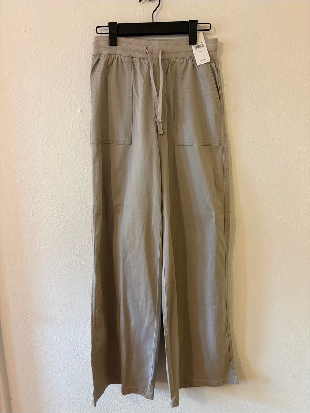 Splendid Women's Wide-Leg Drawstring Track Pants in Taupe